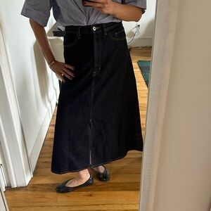 Cos Denim Maxi Skirt Size 8 A-Line